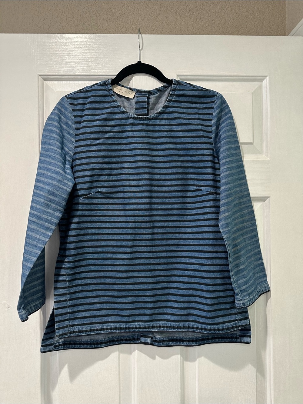 Stella McCartney 2011 Striped Denim Chambray Top Italy IT 44